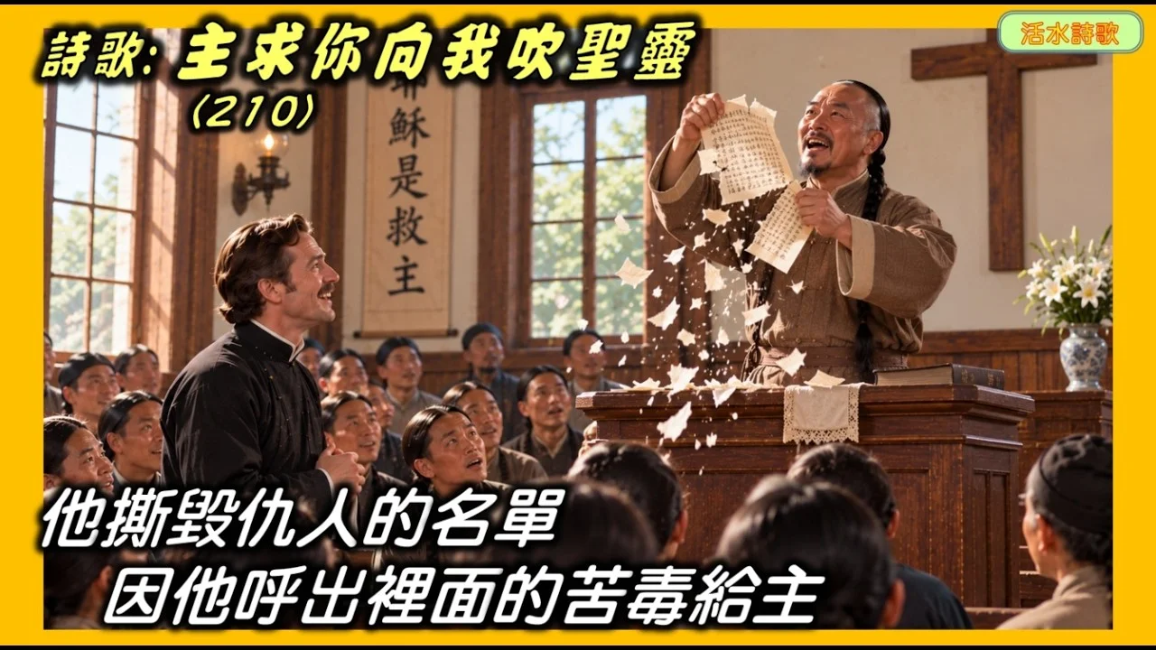 宣信詩選-20:呼出與吸入210... 故事:他撕毀仇人的名單,因他呼出裡面的苦毒給主耶穌