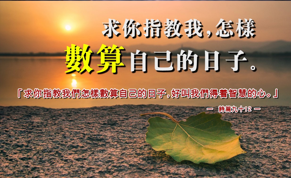 【水深LINE精選】求你指教我，怎樣數算自己的日子
