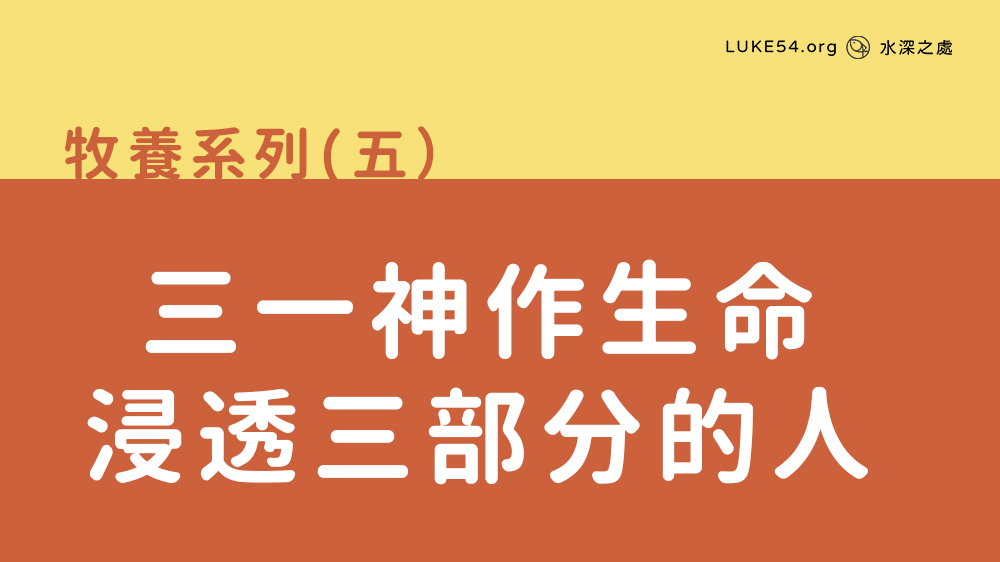三一神作生命浸透三部分的人
