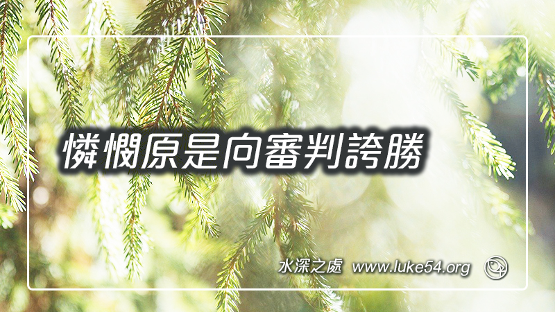 憐憫原是向審判誇勝