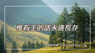 惟有主的話永遠長存