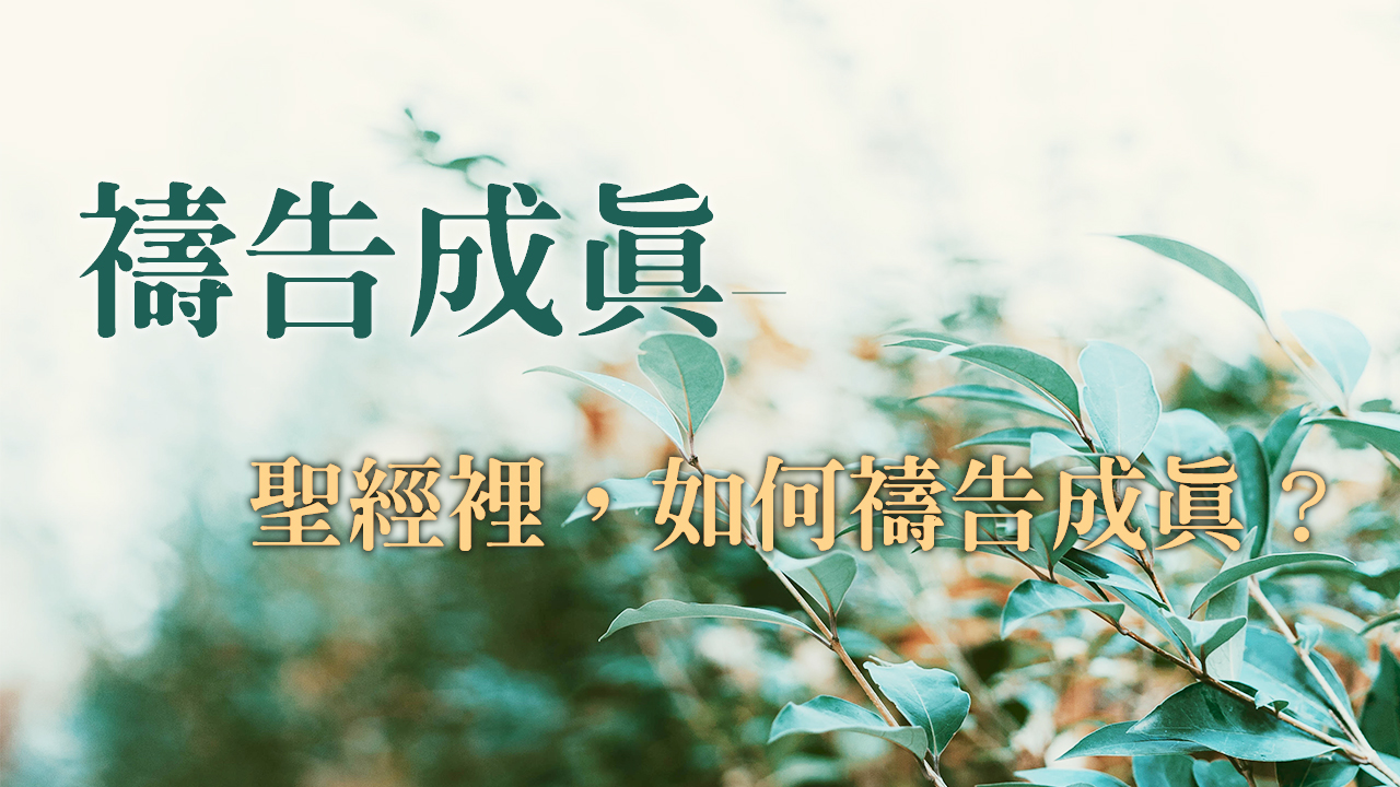 聖經裡如何禱告成真?抓牢神的所是、了解神的意思、對的祈求