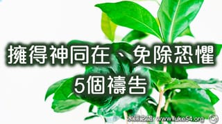 擁得神同在、免除恐懼的5個禱告