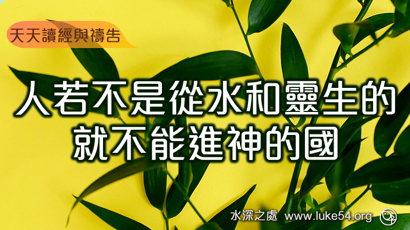 人若不是從水和靈生的,就不能進神的國