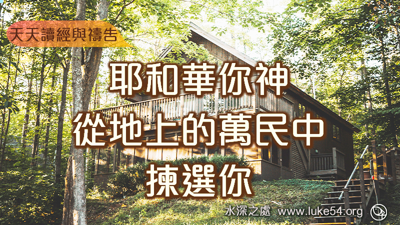 耶和華你神從地上的萬民中揀選你，作祂自己的珍寶