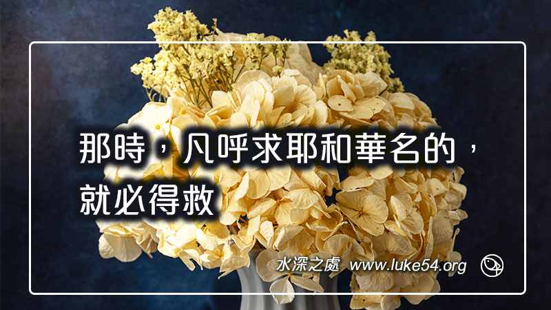 那時，凡呼求耶和華名的，就必得救