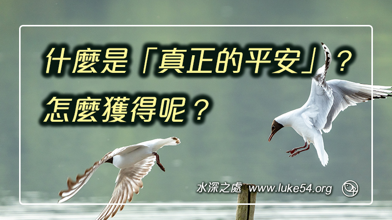 什麼是「真正的平安」？怎麼獲得呢？