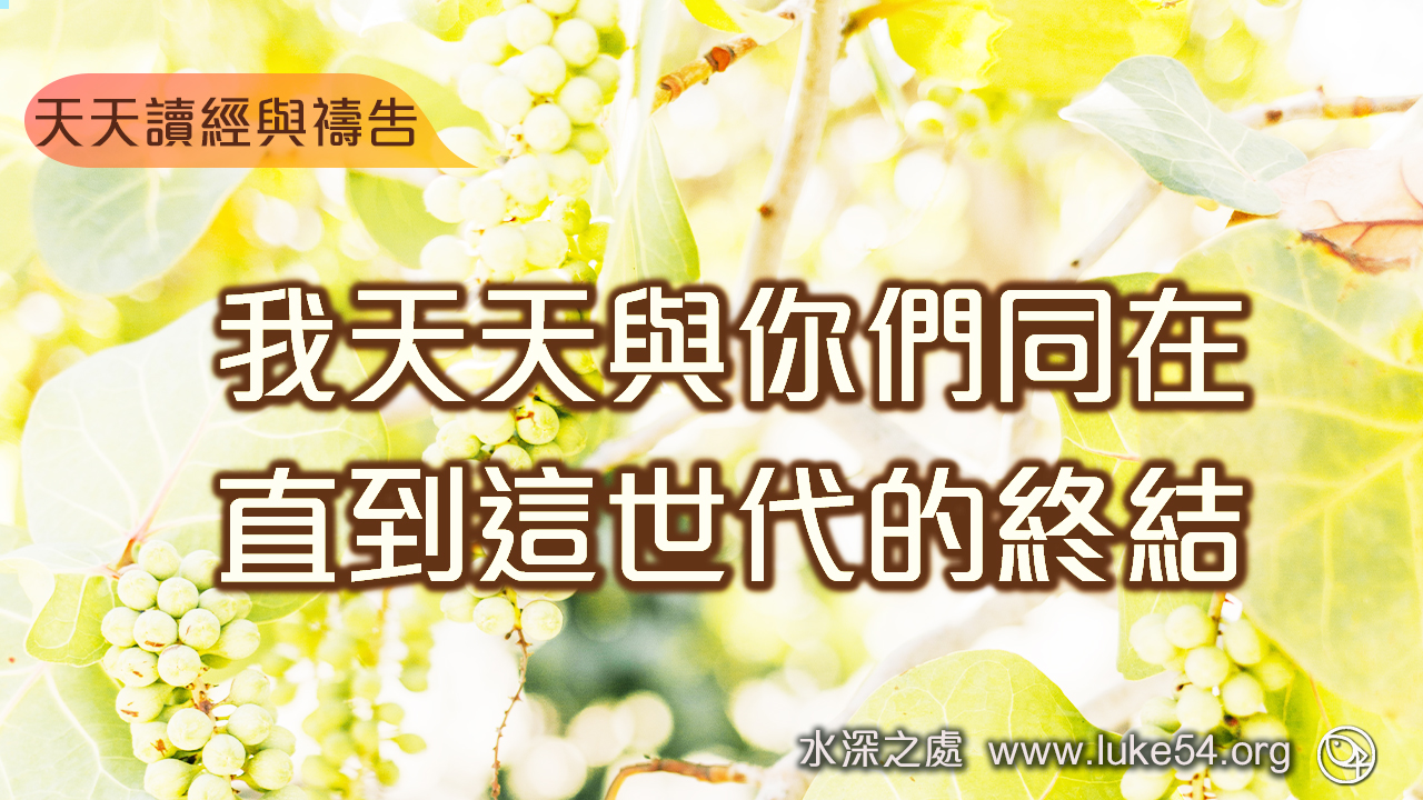我天天與你們同在,直到這世代的終結