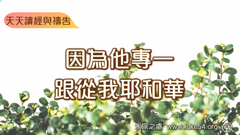 因為他專一跟從我耶和華