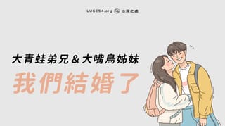 大青蛙弟兄＆大嘴鳥姊妹我們結婚了