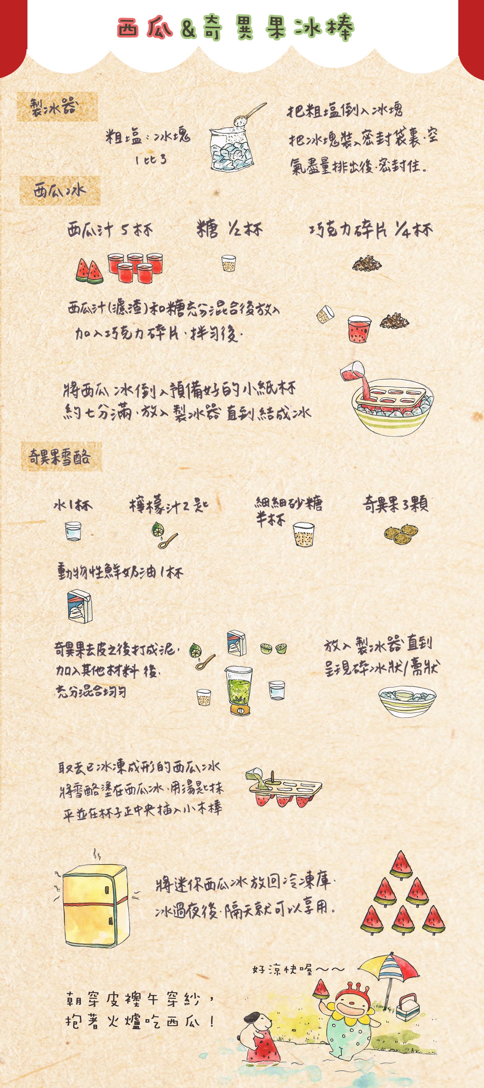 【愛筵廚房】西瓜奇異果冰棒