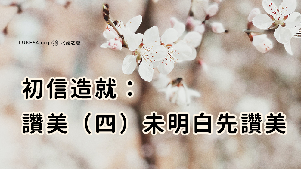 初信造就:讚美(四)-未明白先讚美