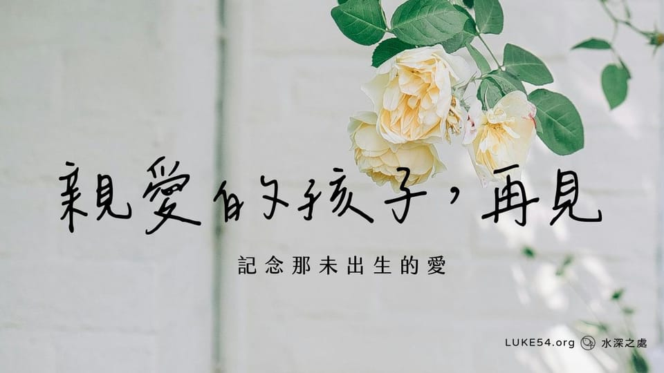 記念那未出生的愛：親愛的孩子，再見