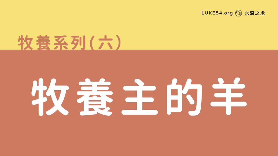 牧養主的羊