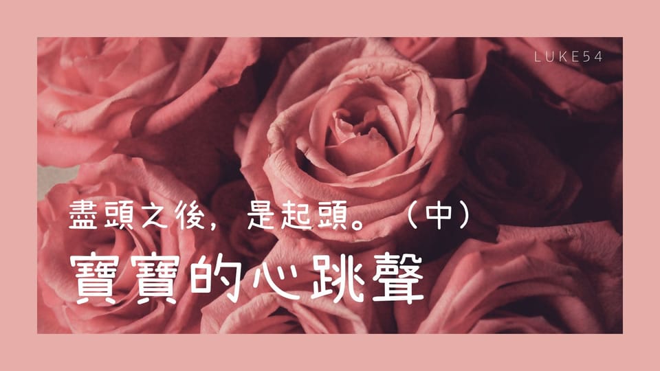 盡頭之後,是起頭。(中)寶寶的心跳聲。