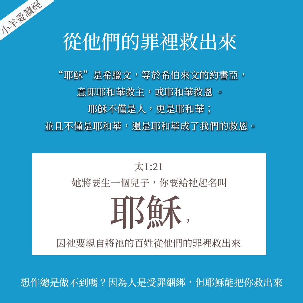 從他們的罪裡救出來