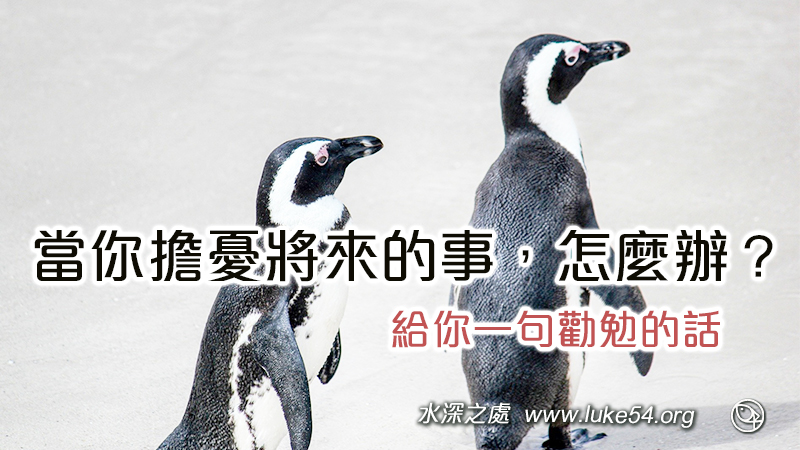 當你擔憂將來的事，怎麼辦？給你一句勸勉的話