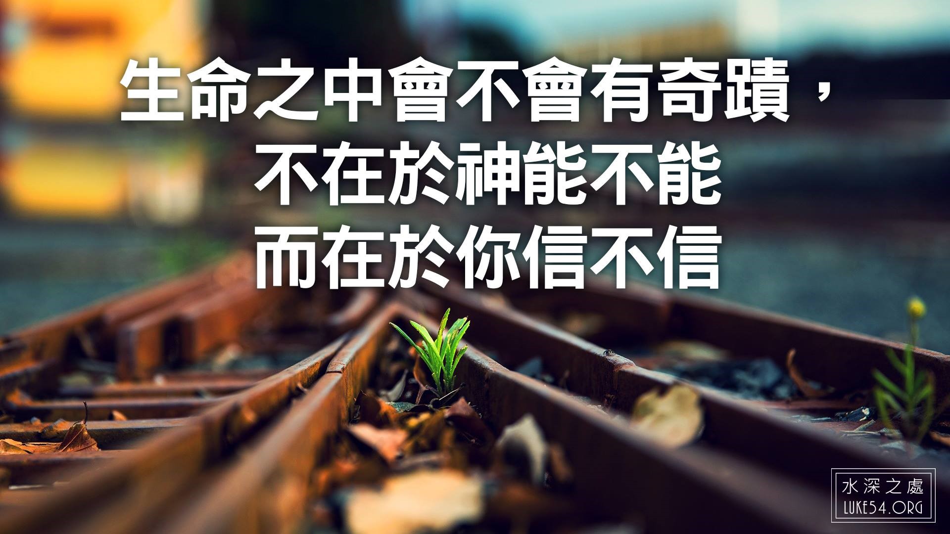 【水深LINE精選】奇蹟