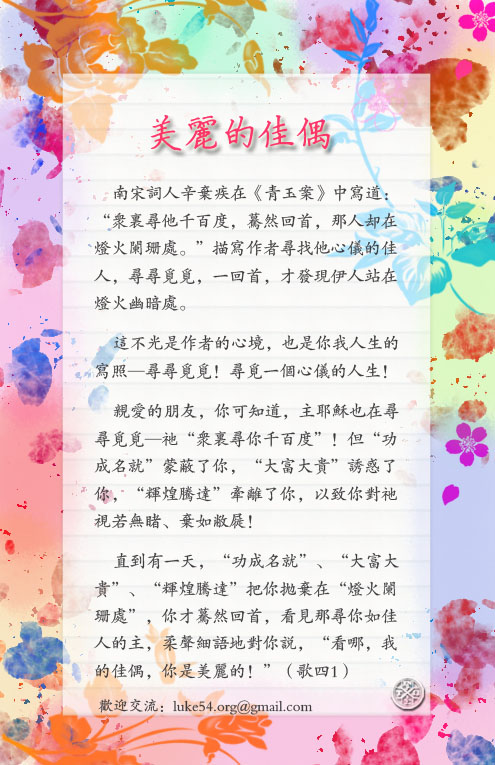 美麗的佳偶