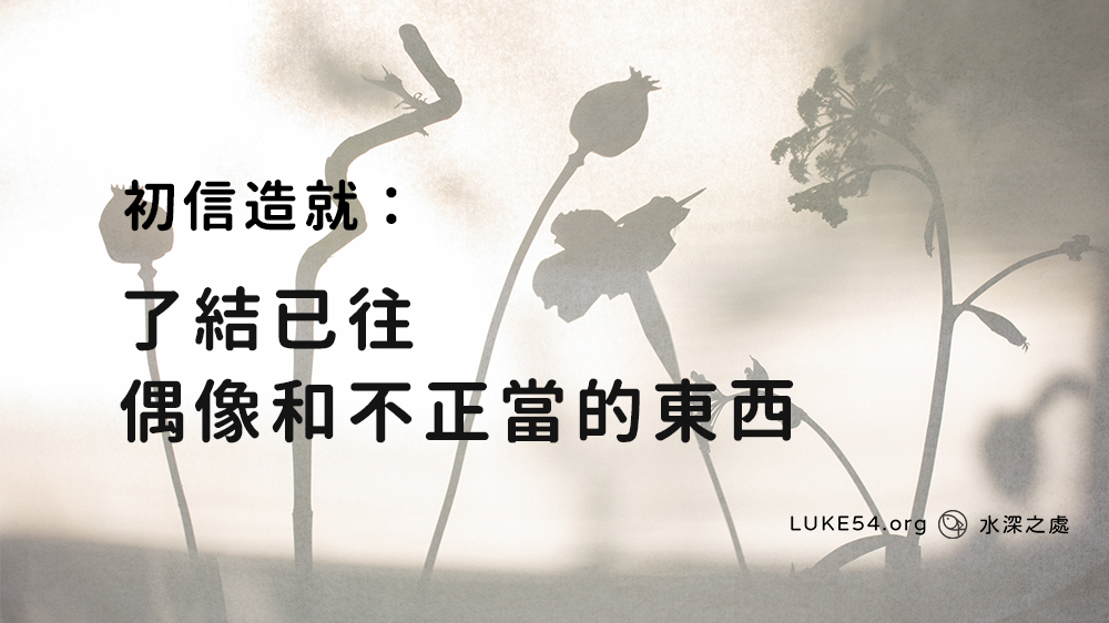初信造就:了結已往(上)偶像和不正當的東西