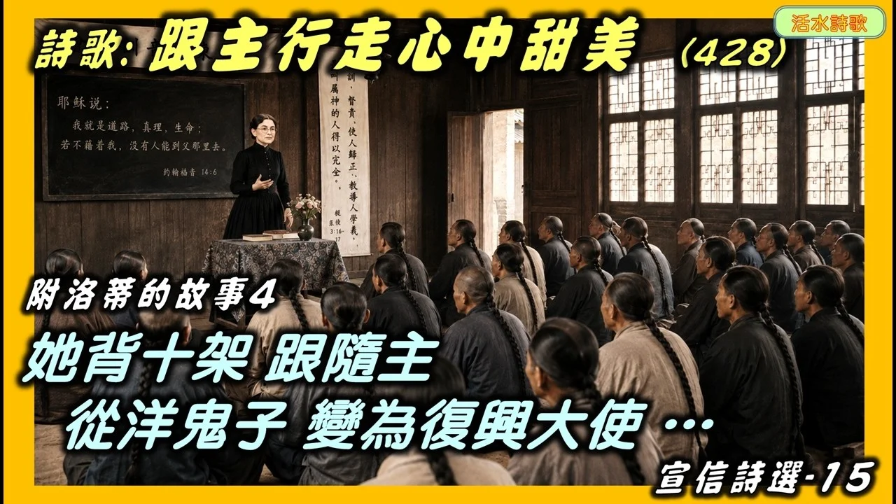 宣信詩選-15:跟主行走心中甜美(428)宣信 附洛蒂慕恩的故事4...她背十架跟隨主,從洋鬼子變為復興大使